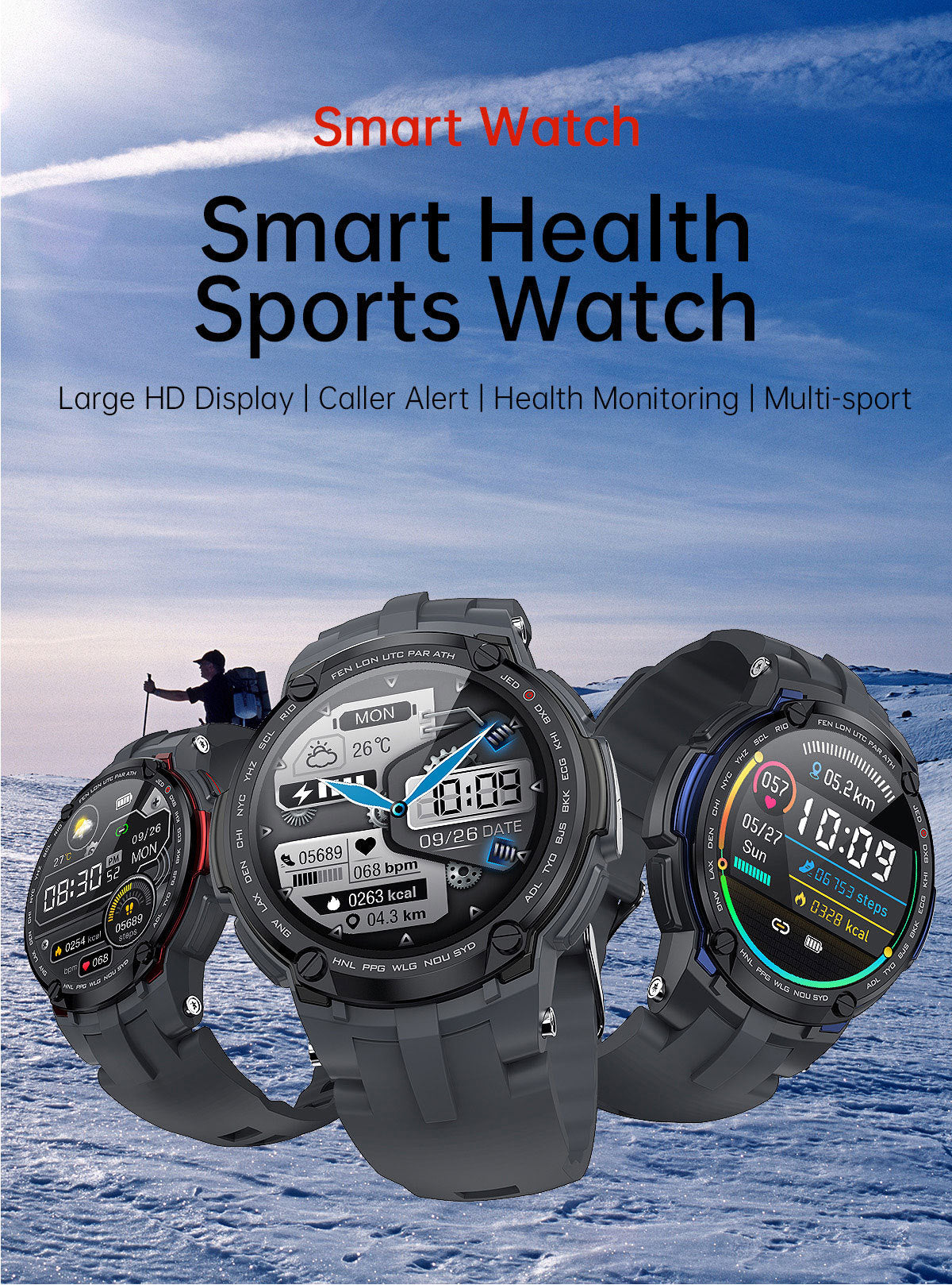 V6 Smart Sportuhr mit Schlafüberwachung