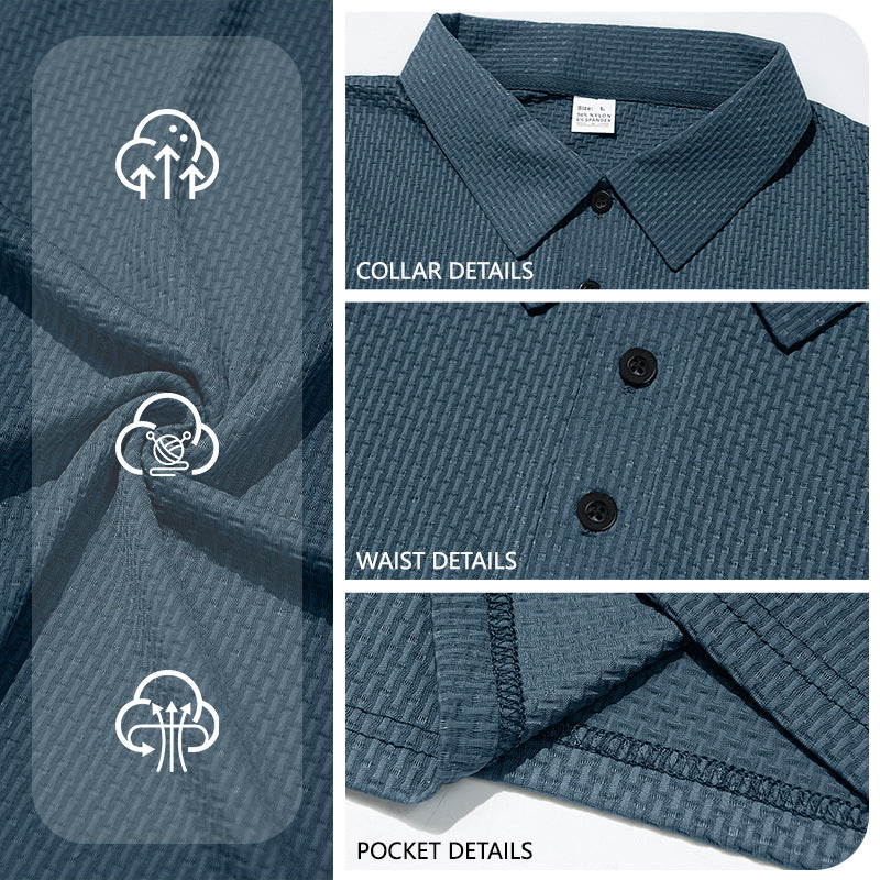 Ice-Silk Kurzarm Polo-Shirt für Herren – Ansicht 2