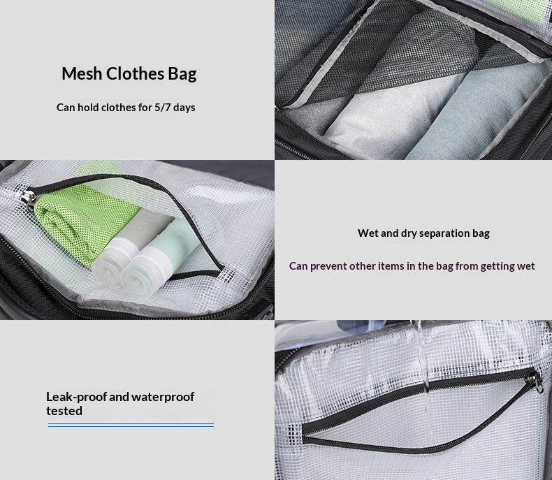 Business Rucksack mit Nass-Trocken-Trennung