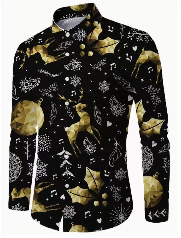 Weihnachts-Langarmshirt für Herren – Bild 8 | LuxeStyle