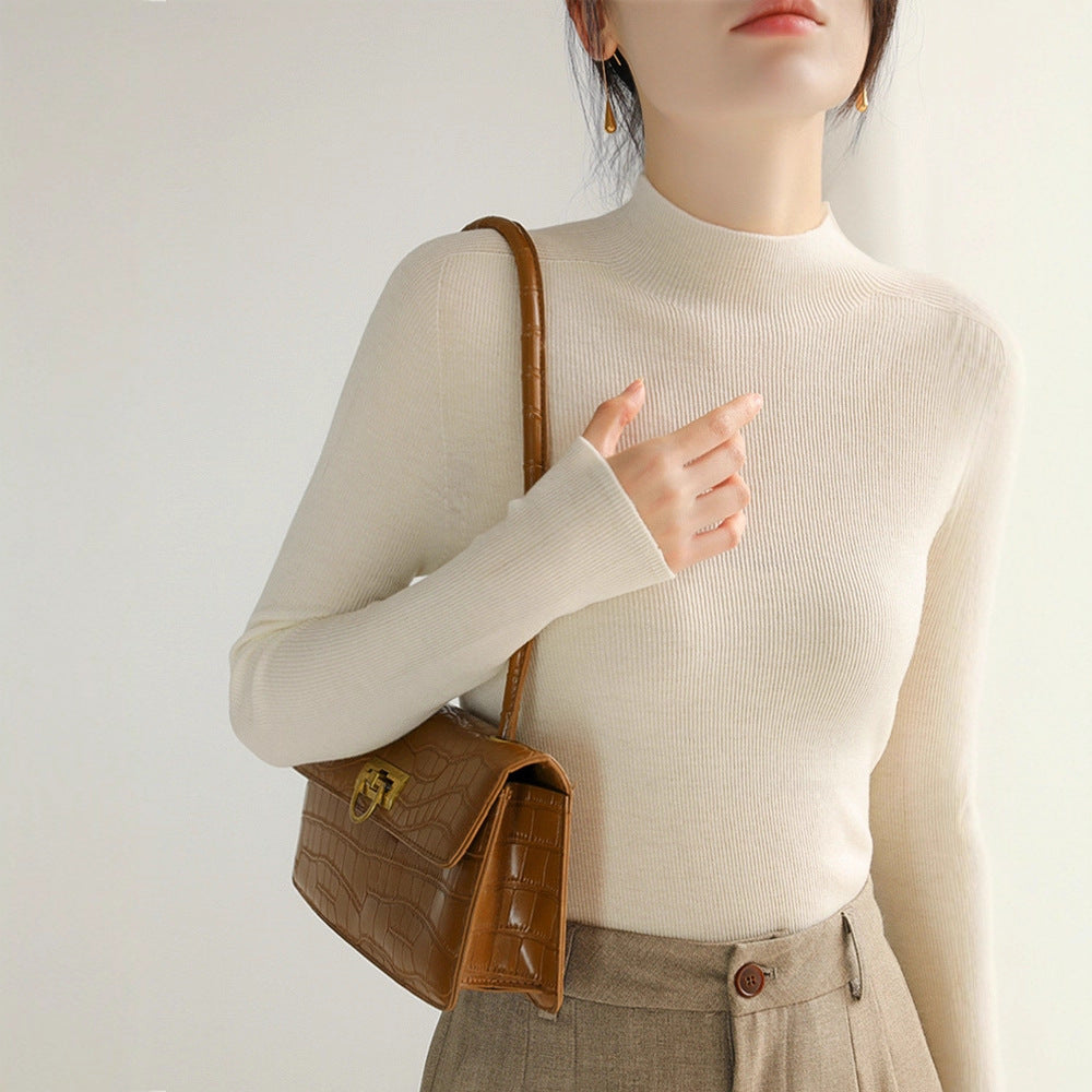 Premium Merino Wolle Rundhalspullover