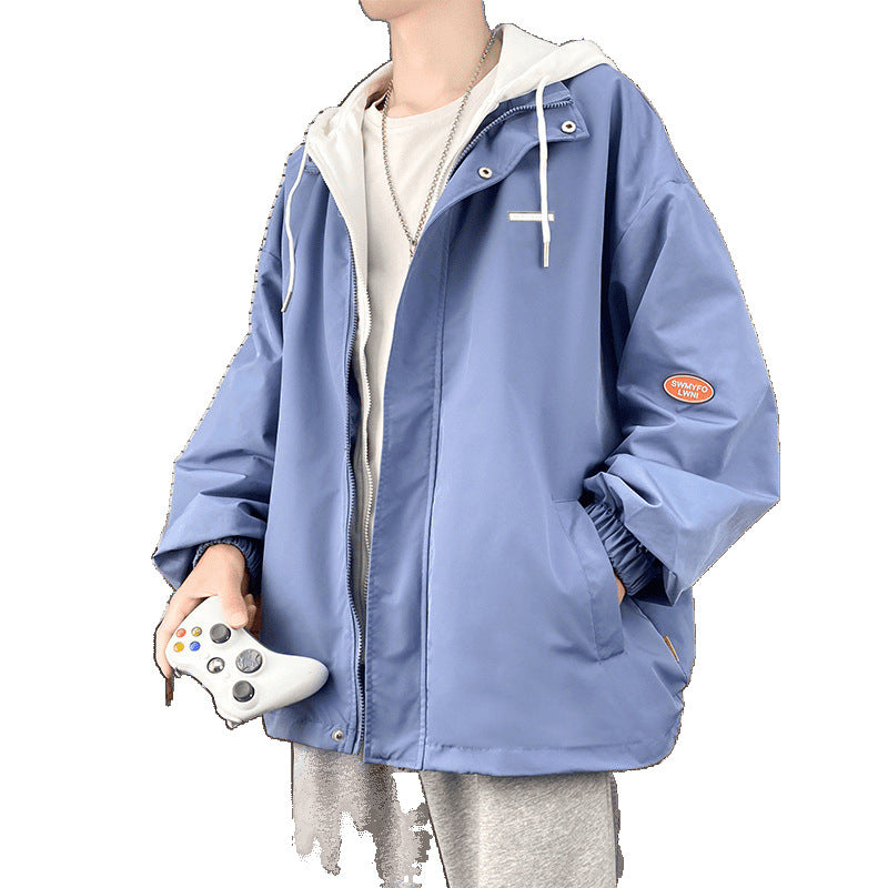 Herren Slim-Fit Kapuzenjacke Korean-Style