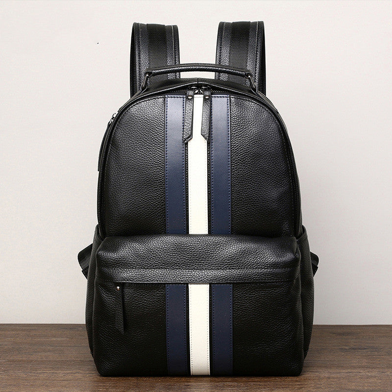 Lederrucksack für Herren mit Farbkontrast – Bild 3 | LuxeStyle