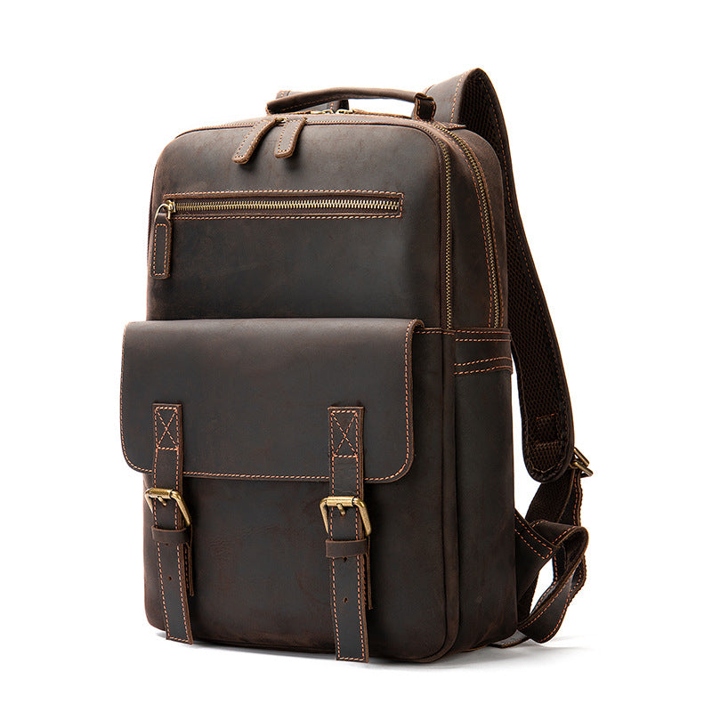 Leder Rucksack Retro – Grosses Hauptfach