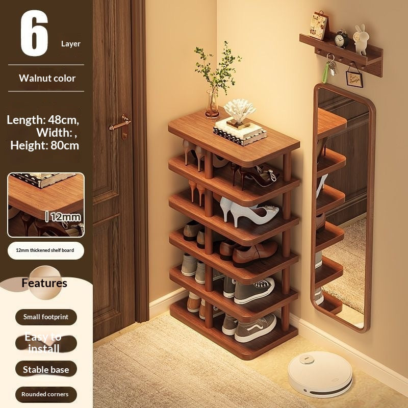 Mehrstöckiges Holz-Schuhregal