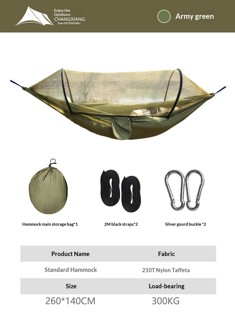Moskitonetz-Hängematte für 2 Personen