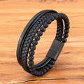 Armband aus Edelstahl mit Tigerauge und Obsidian | LuxeStyle