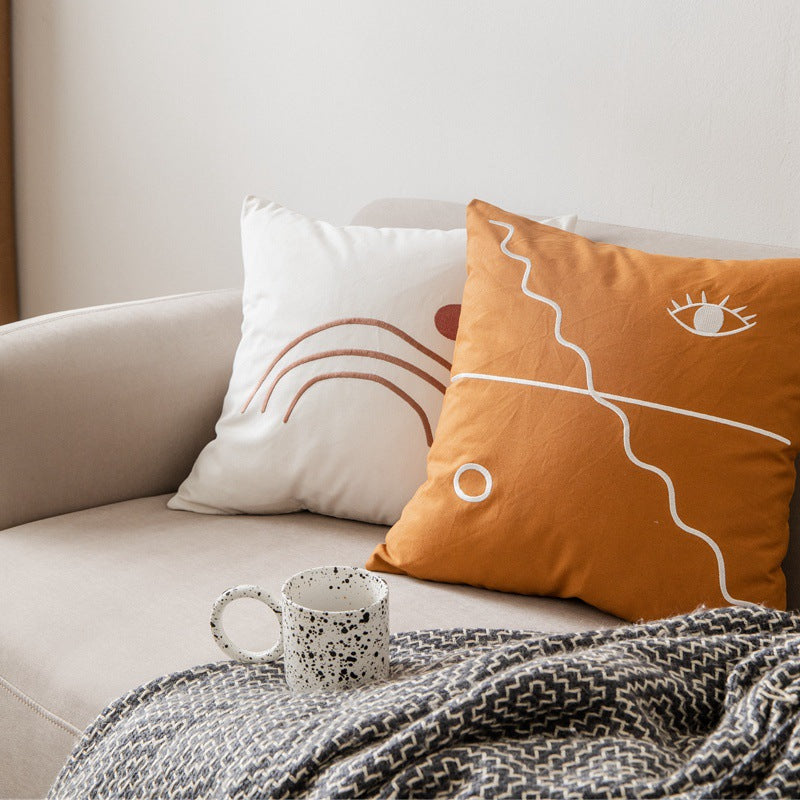 Bedrucktes Baumwoll-Zierkissen Modell Haus