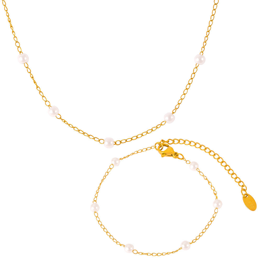 Damen Armband aus Titanstahl – Gold – Bild 3 | LuxeStyle
