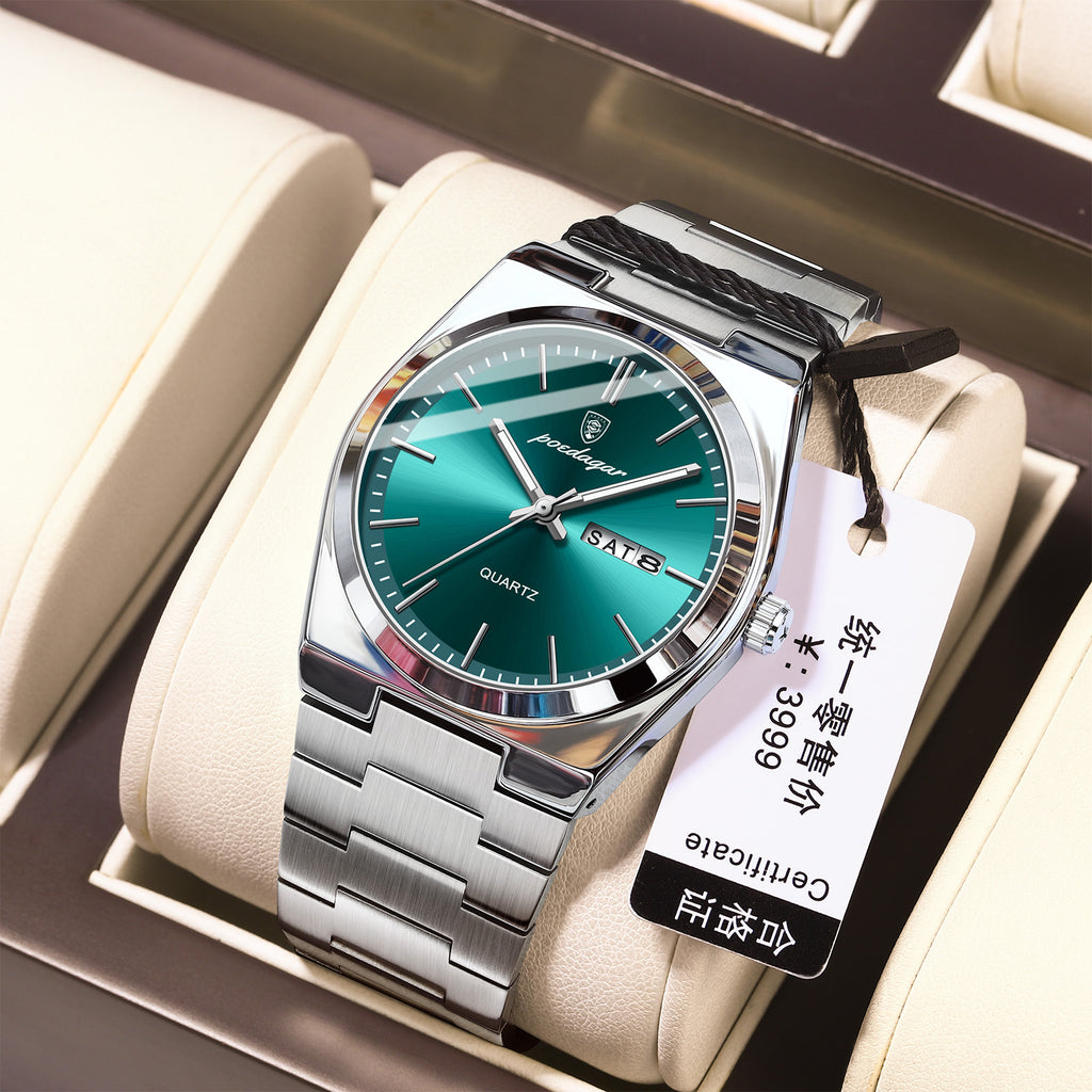 Ultraflache Herrenuhr wasserdicht, leuchtend