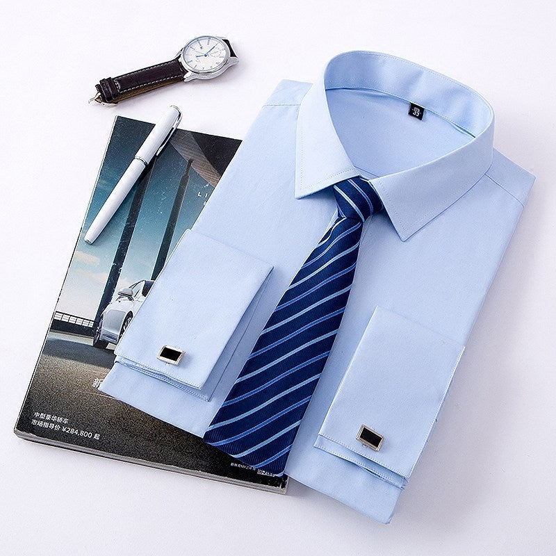 Herren Langarmhemd Slim Fit Weiss – Bild 5 | LuxeStyle