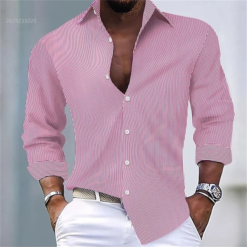 Herren Hemd Blau-Weiss Gestreift – Bild 3 | LuxeStyle