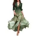 Retro Ombre Freizeitkleid