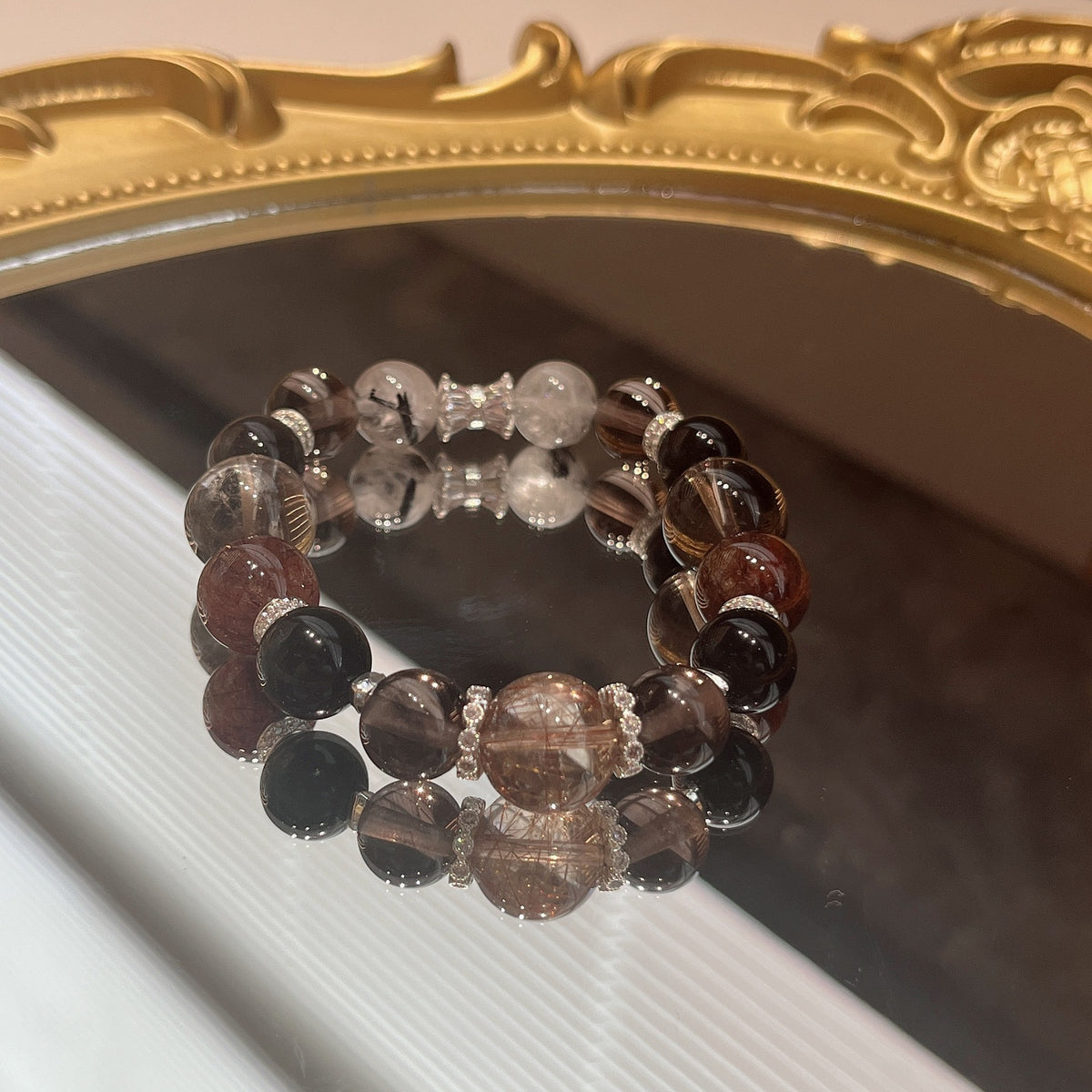 Obsidian- und Rutil-Quarz-Armband – Bild 1 | LuxeStyle