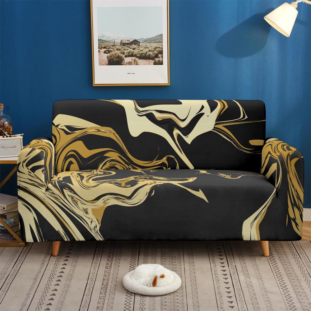 Art Texture Stretch-Sofabezug, rutschfest – Bild 4 | LuxeStyle