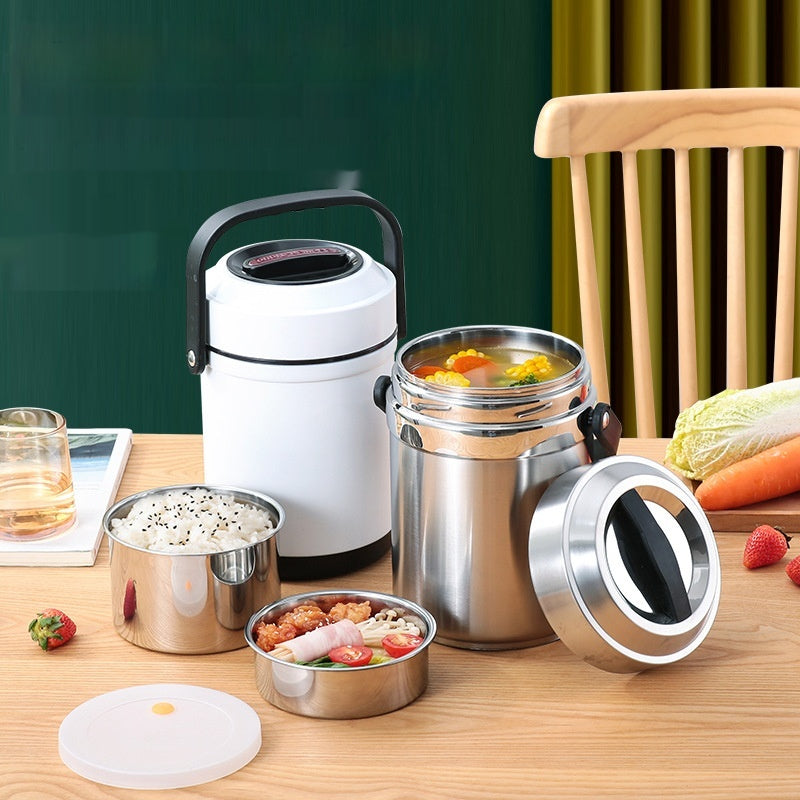 Thermos-Lunchbox aus Edelstahl, mehrlagig