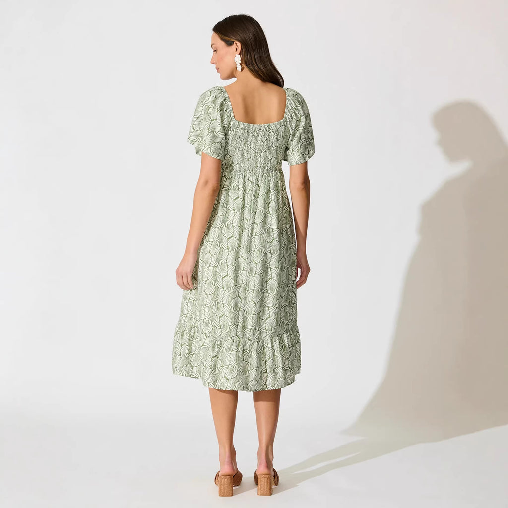 Figurbetontes Print-Kleid mit V-Ausschnitt – Bild 4 | LuxeStyle