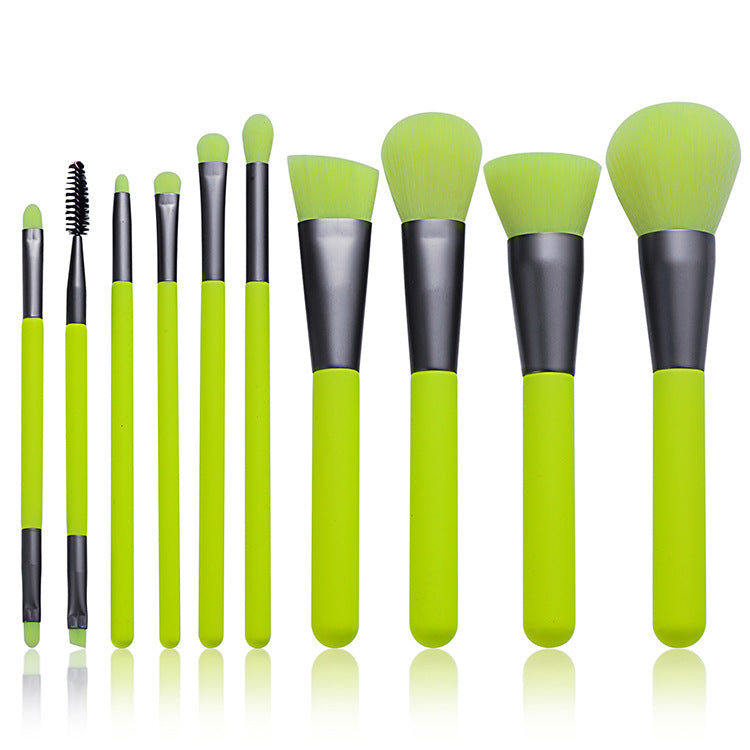 10er-Set professionelle Neon Make-up Pinsel
