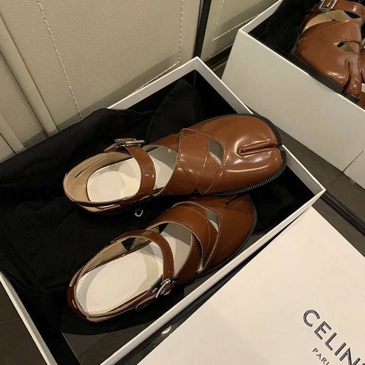 Flache Leder-Sandalen – Bild 1 | LuxeStyle