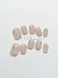Sommerliches Blumen-Nagelset zum Aufkleben · Press-on-Nägel | LuxeStyle