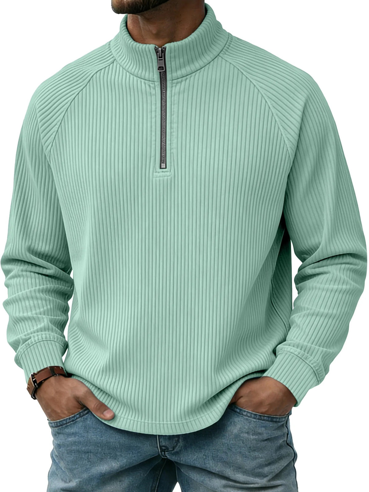 Poloshirt mit vertikaler Streifenoptik – Bild 9 | LuxeStyle
