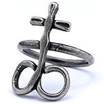 Retro Punk Gothic Ring aus Titanstahl