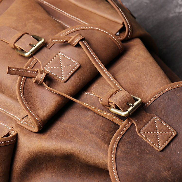 Rucksack Damen Crazy Horse Leder – Bild 9 | LuxeStyle
