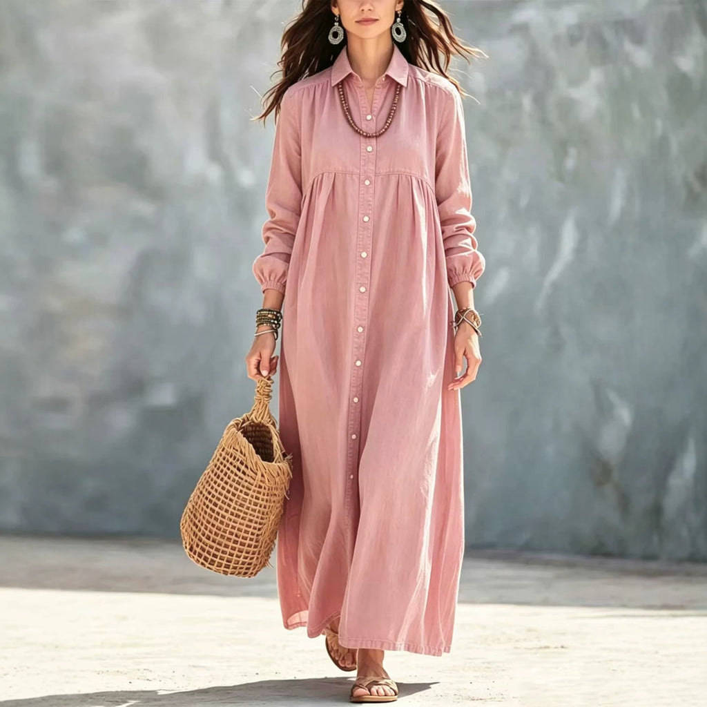 Elegantes Wickelkleid mit Laternenärmeln