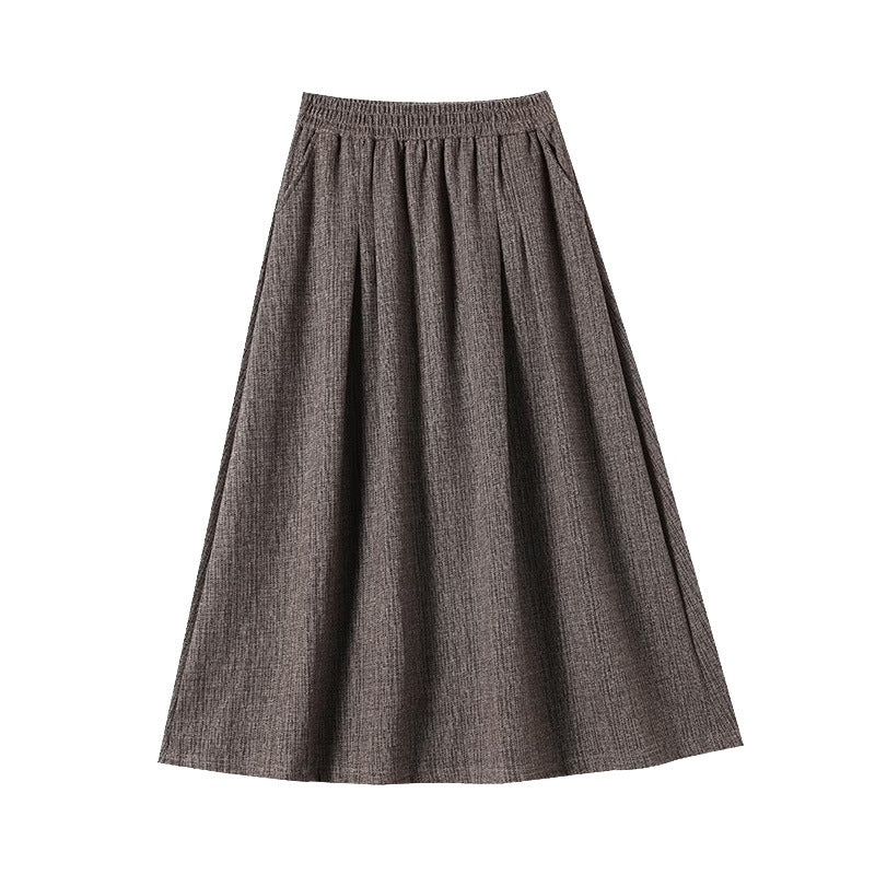 A-Linien Midirock mit Gummizug für grosse Grössen – Ansicht 5