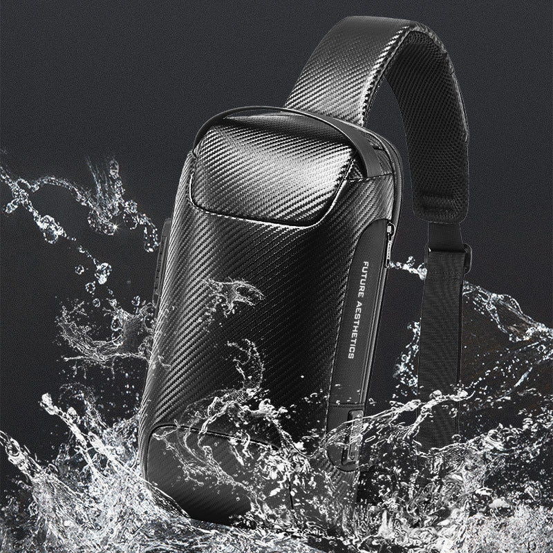 Wasserdichte Carbon Fiber Umhängetasche | LuxeStyle