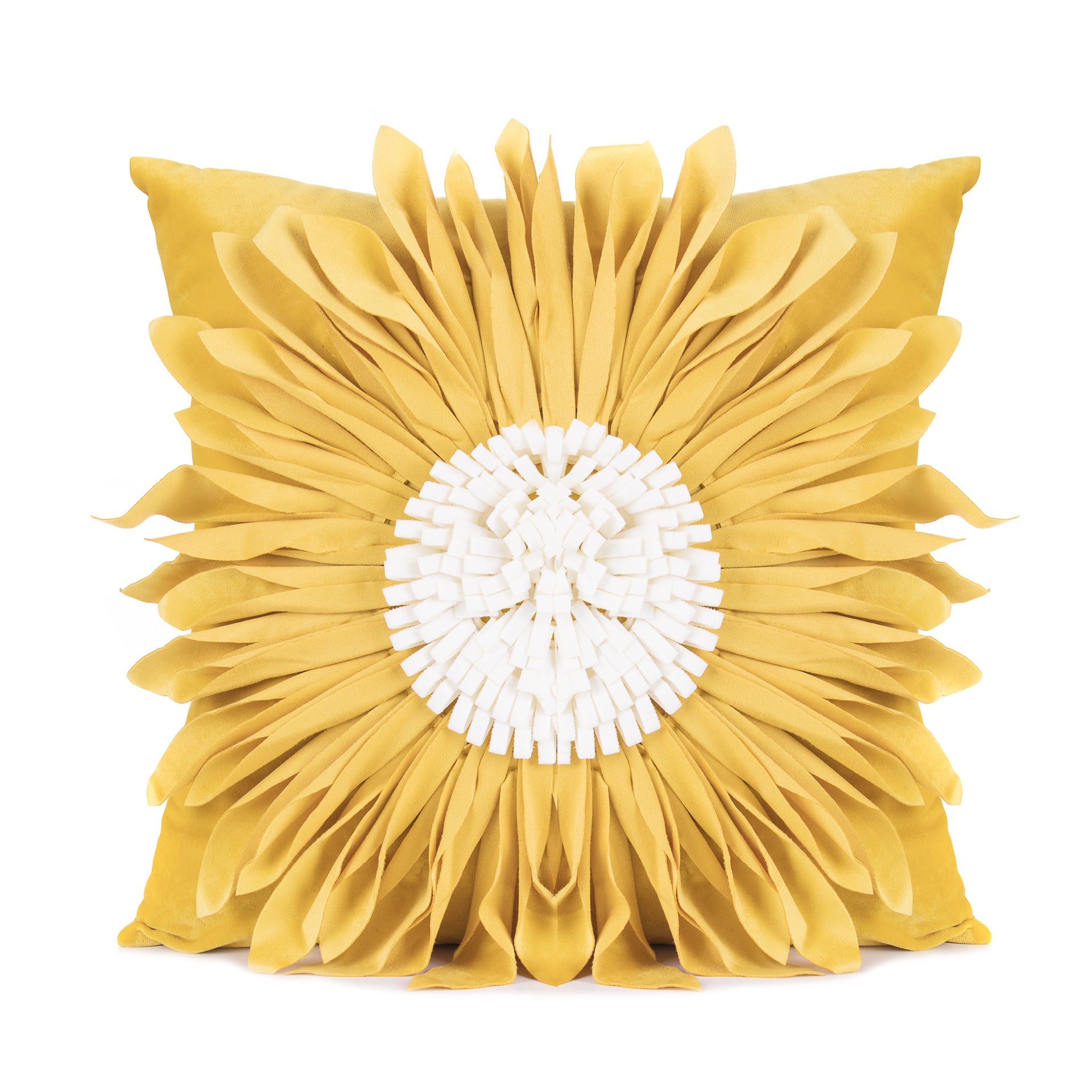 Samt-Kissenhülle mit 3D-Chrysanthemen