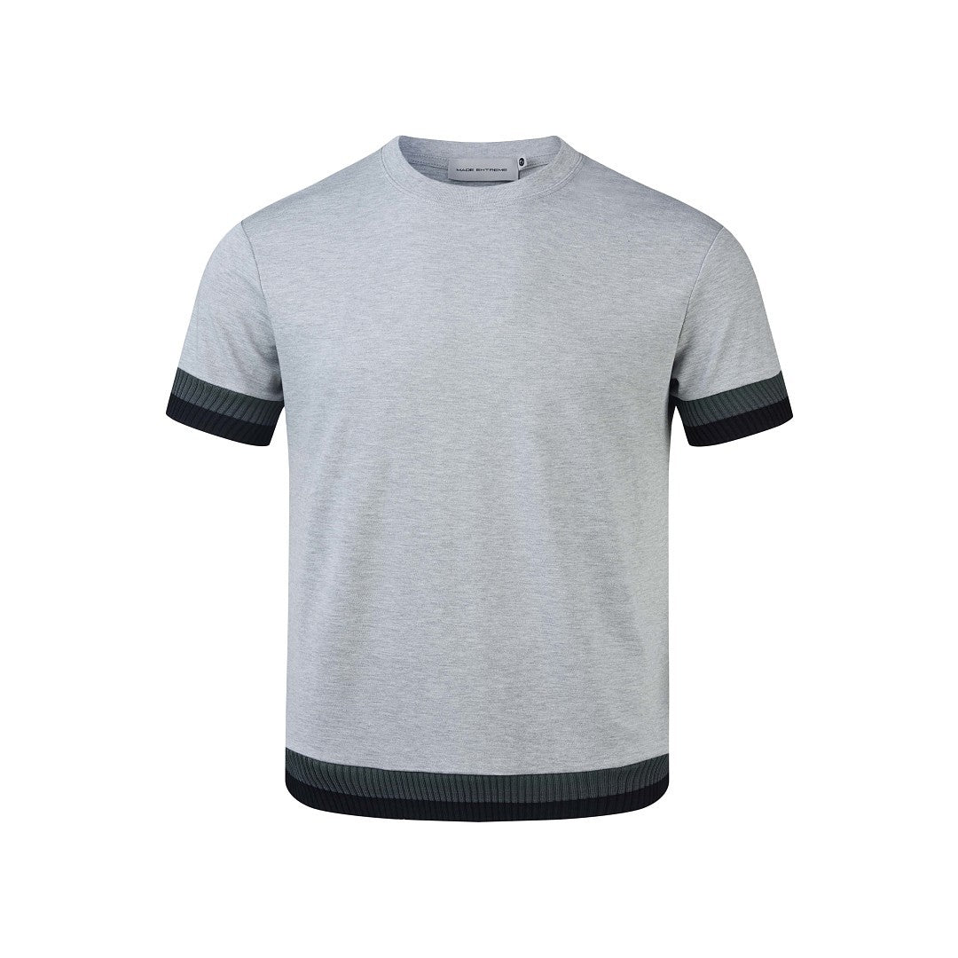 Loose-fit T-Shirt mit Rippbündchen