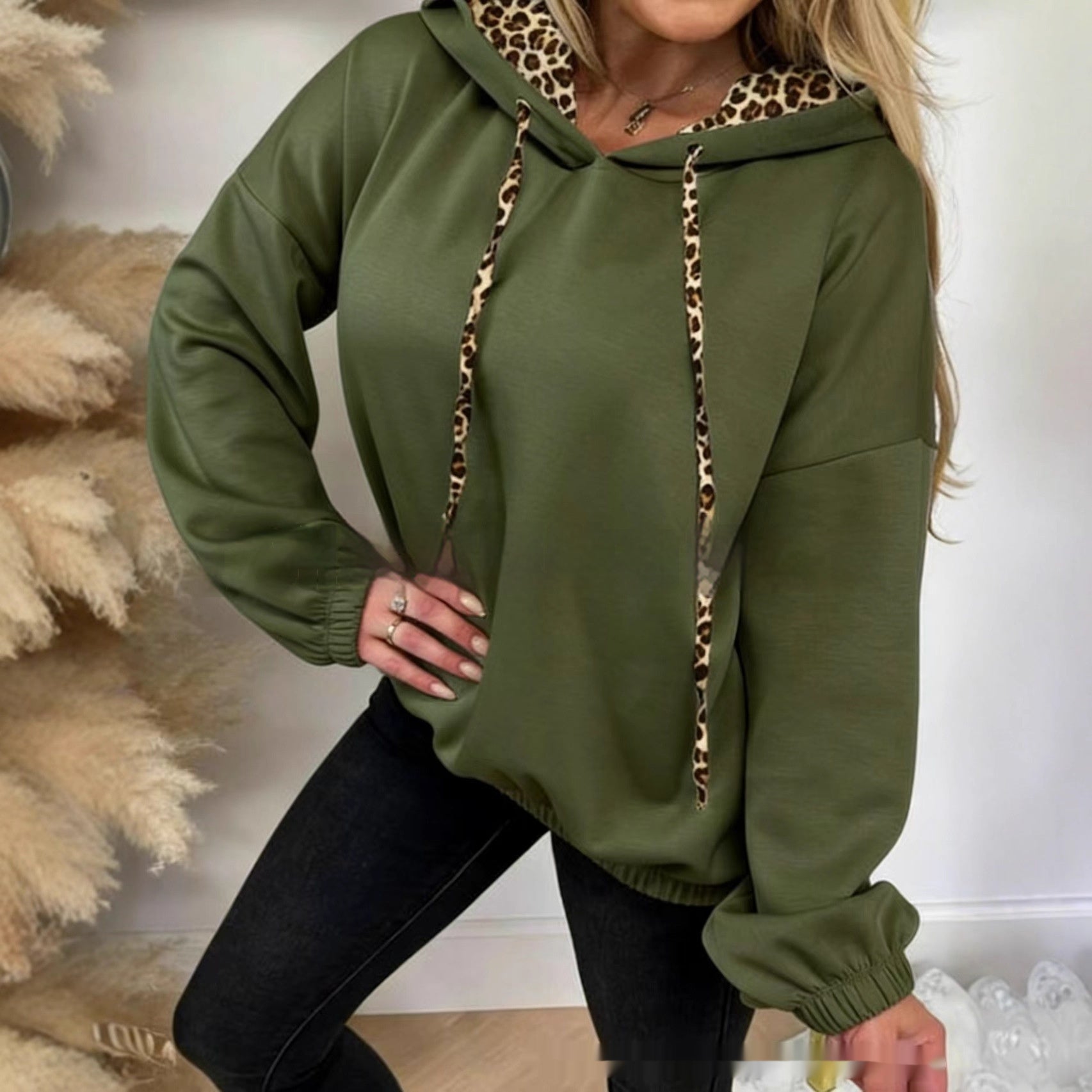 Leopard-Print Hoodie
