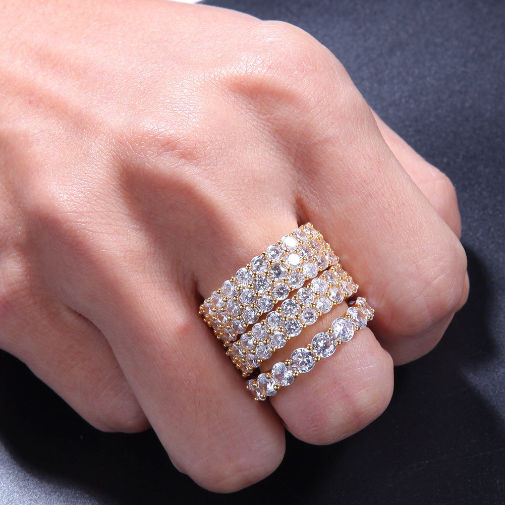Zirkonia-Ring schmal mit geometrischem Design – Bild 4 | LuxeStyle