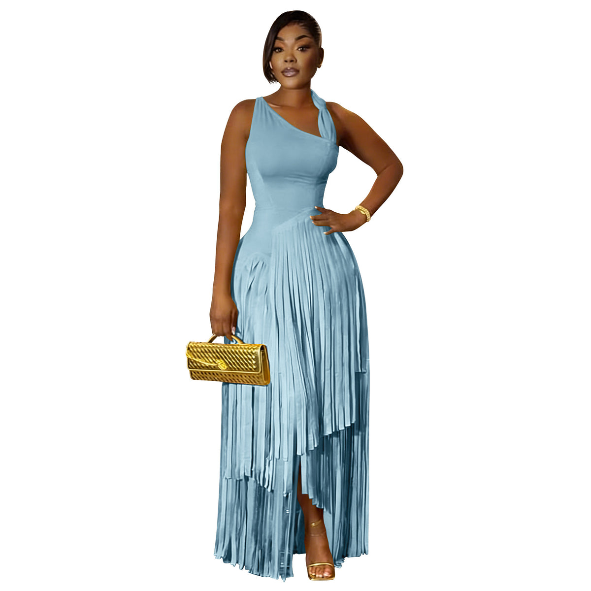 Ärmelloses Kleid mit Quasten – Bild 10 | LuxeStyle