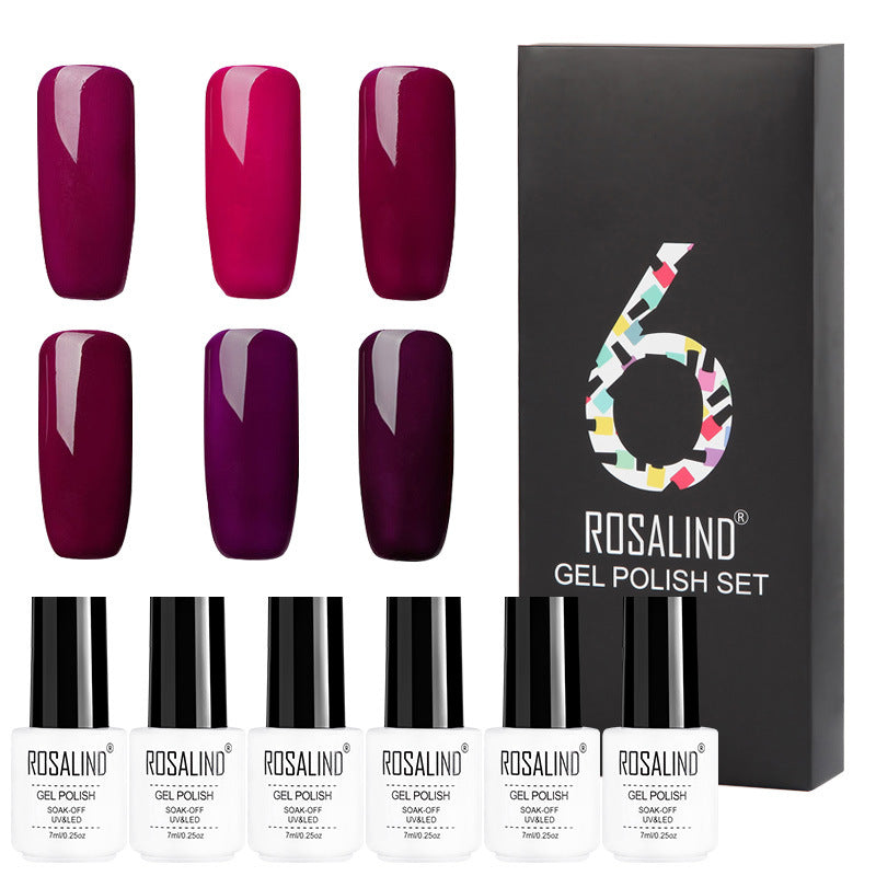 6 Farben Solid Color Gel Nagellack-Set