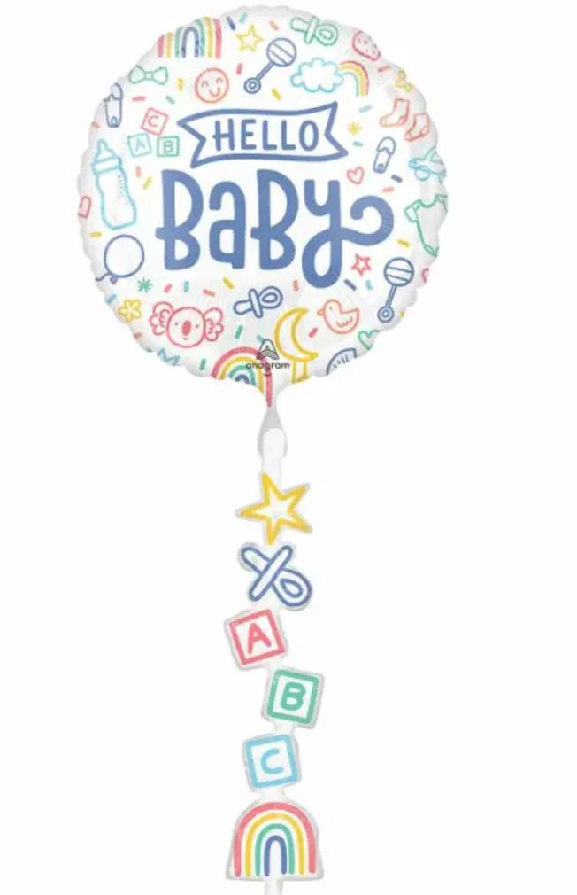 Folienballon Hello Baby, Jumbo