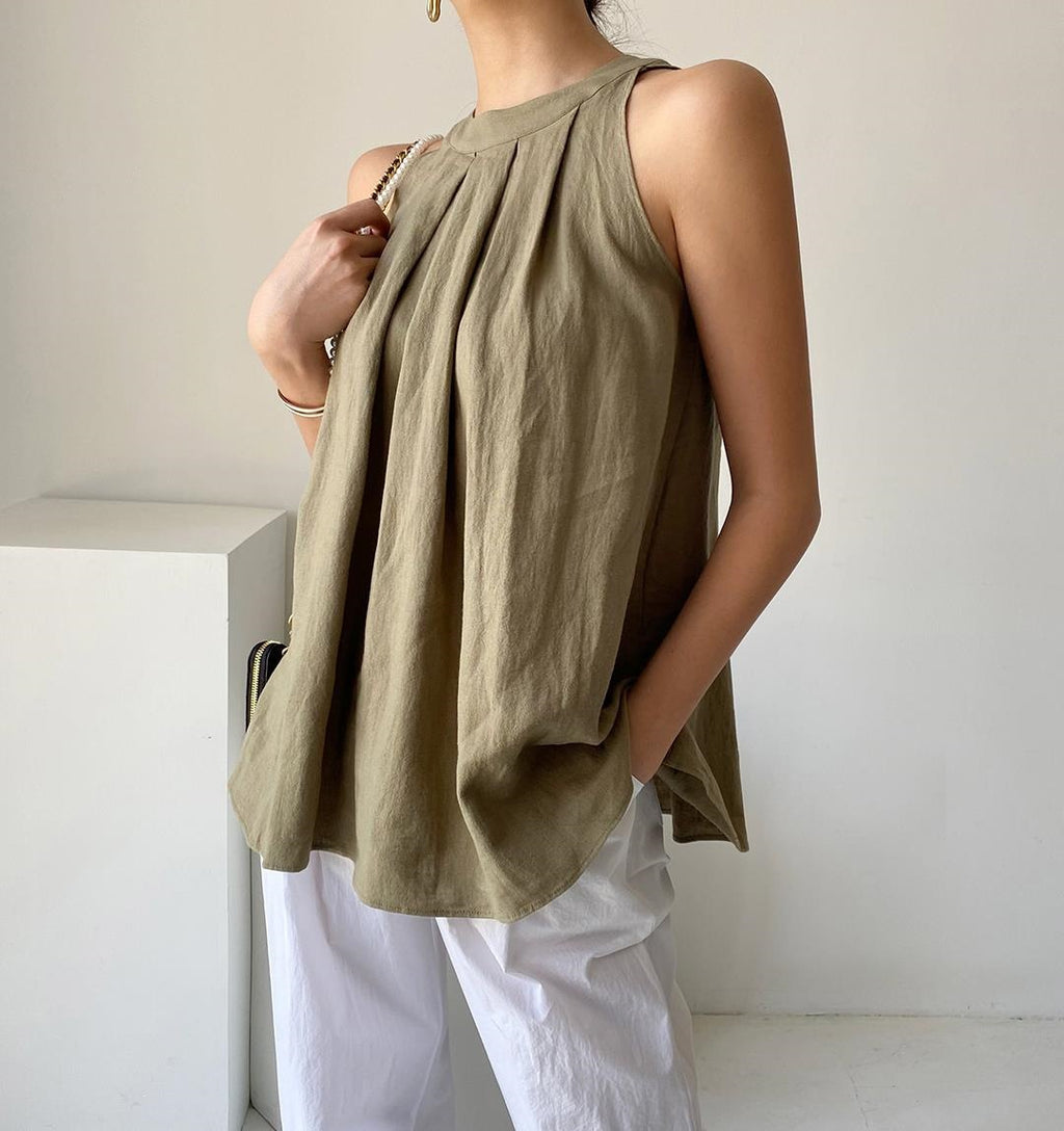 Retro Plissiertes Camisole