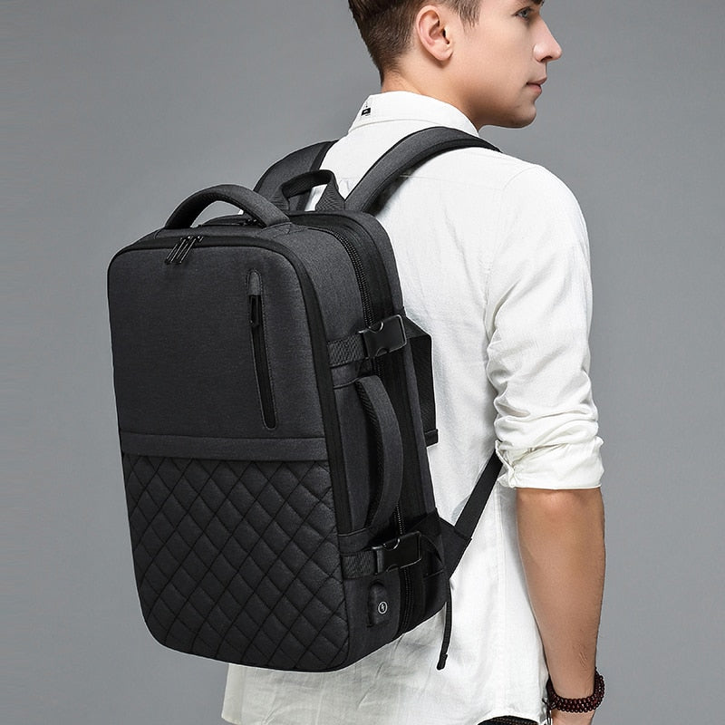 Erweiterbarer Laptop-Rucksack | LuxeStyle