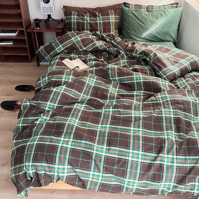Duvet Cover Plaid Baumwolle