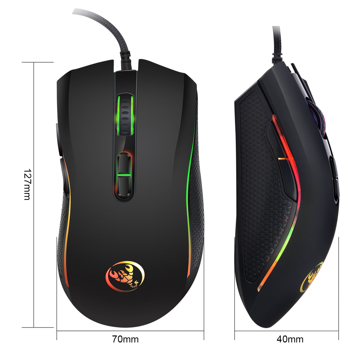 Farbige Gaming-Maus mit Kabel – Bild 4 | LuxeStyle