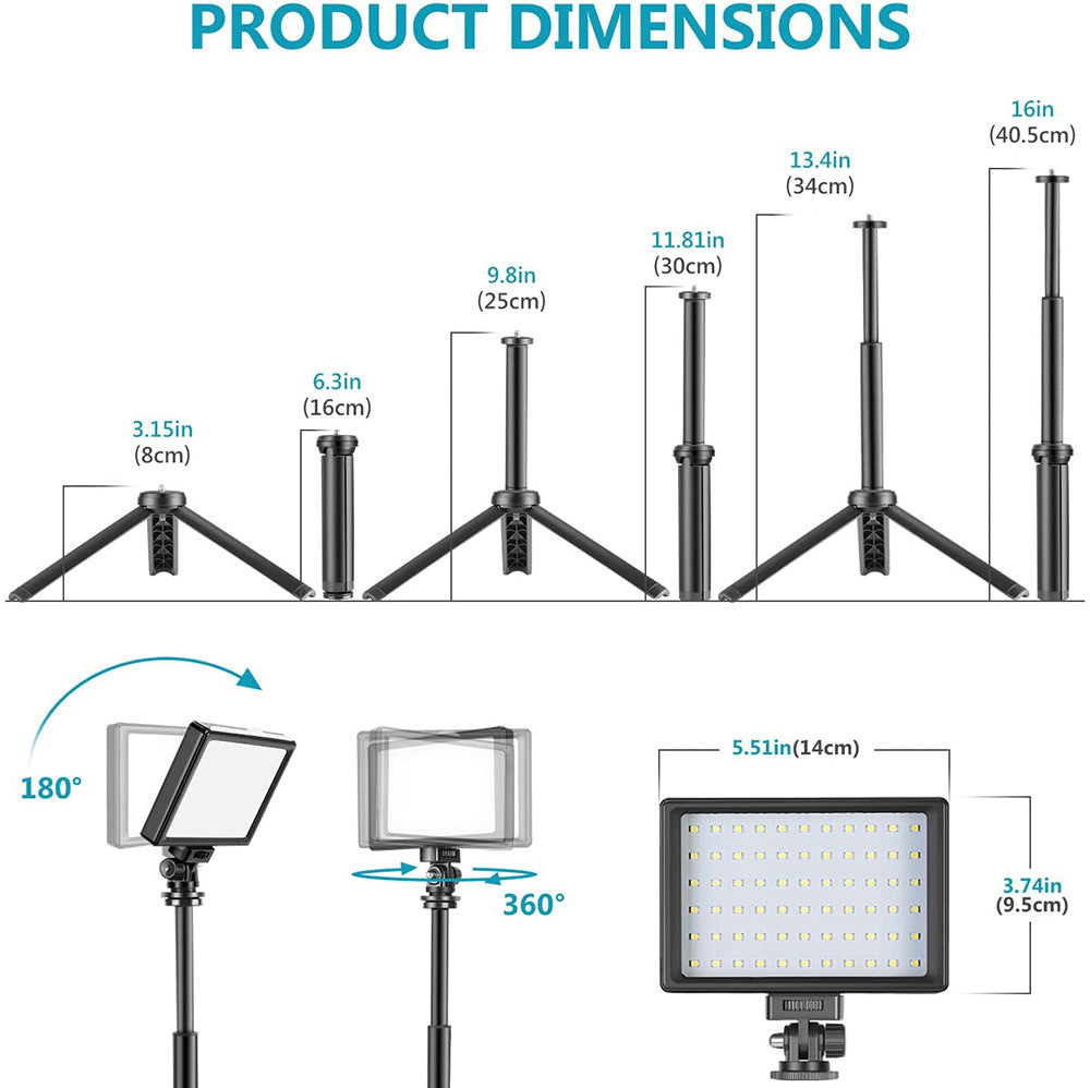 USB LED-Panel Set mit Mini-Stativen · 2 Stück – Bild 3 | LuxeStyle