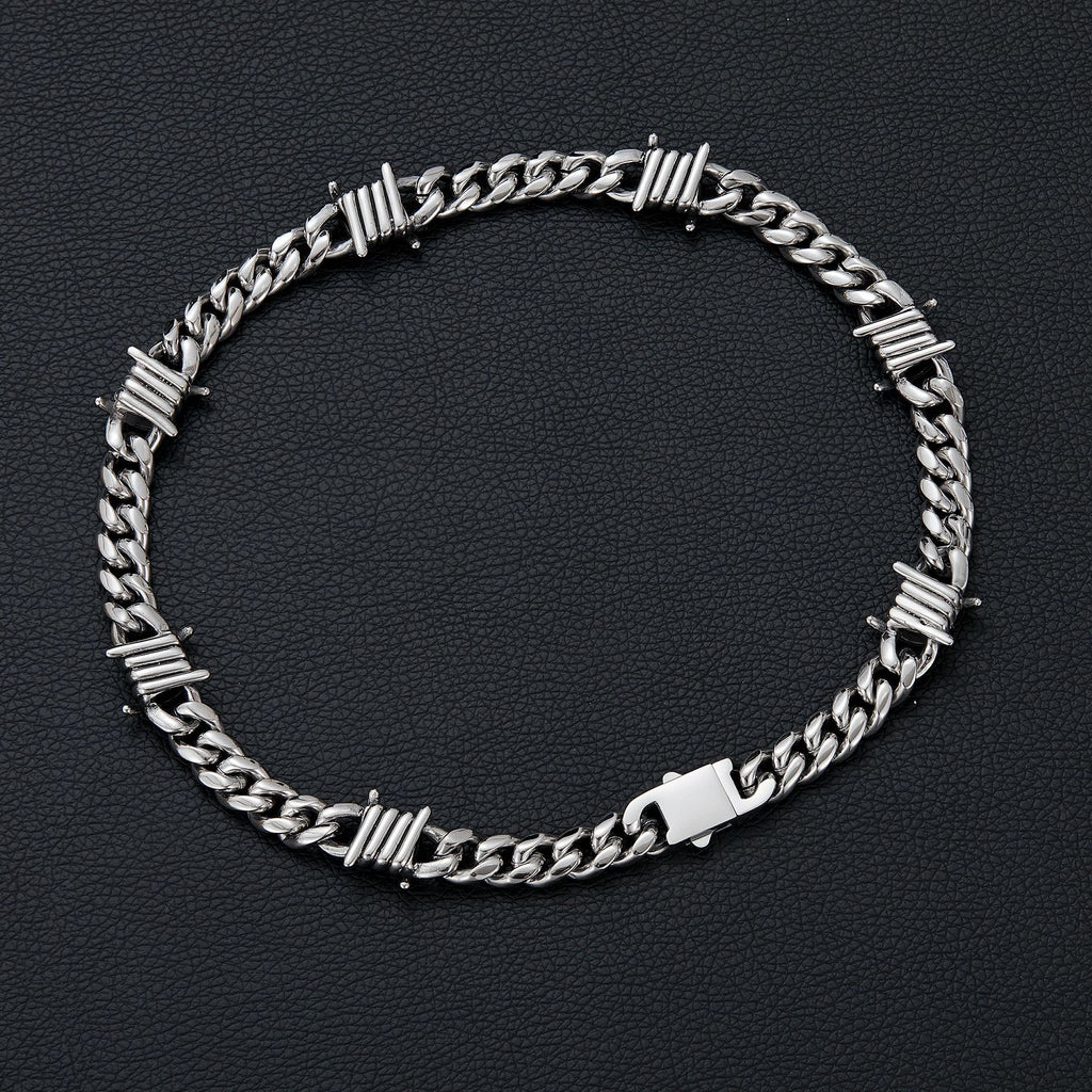 Herren-Halskette aus Edelstahl, Cuban-Kette