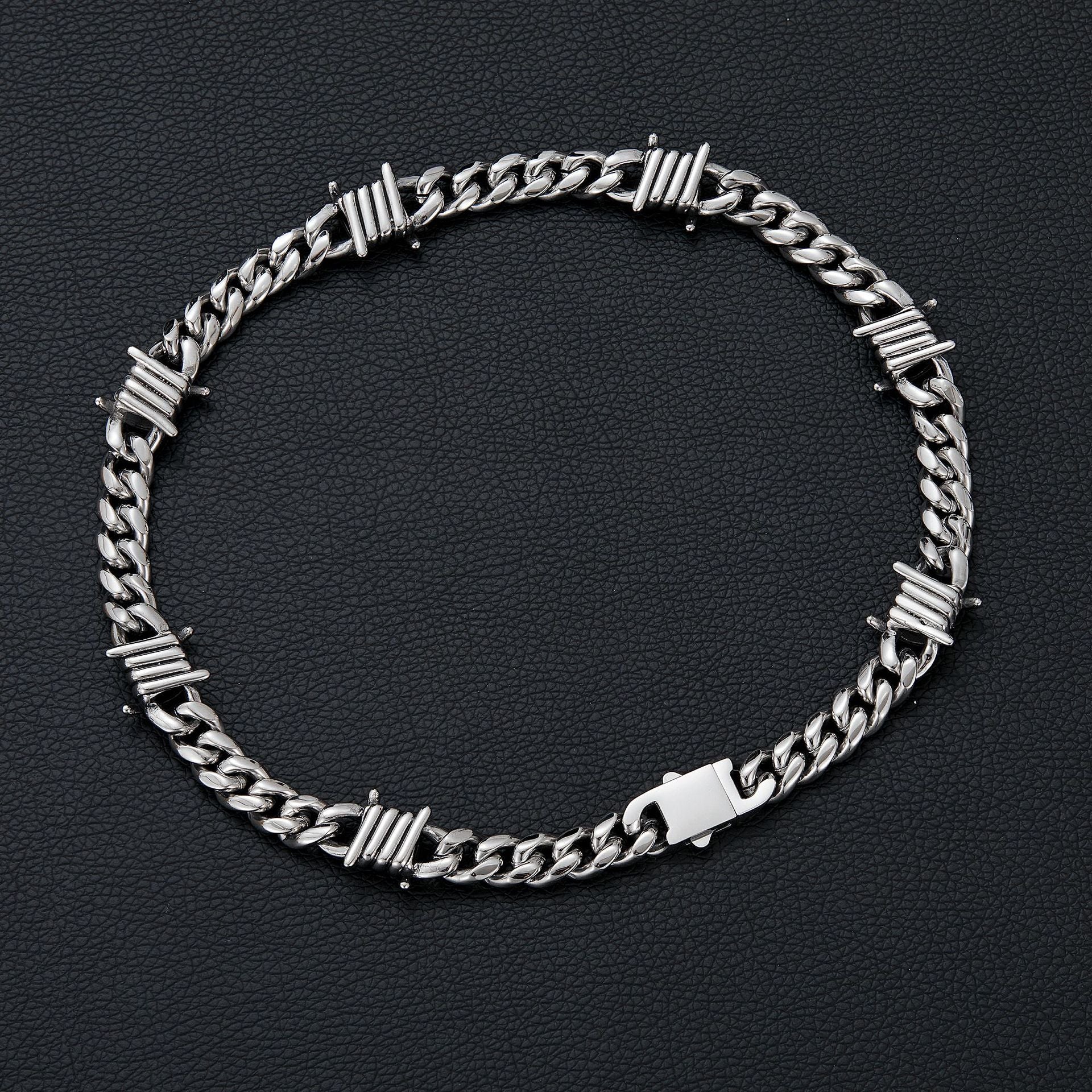 Herren-Halskette aus Edelstahl, Cuban-Kette