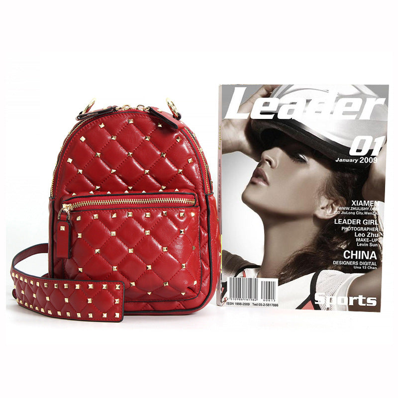 Rückenrucksack aus Leder mit Reissverschluss – Bild 5 | LuxeStyle