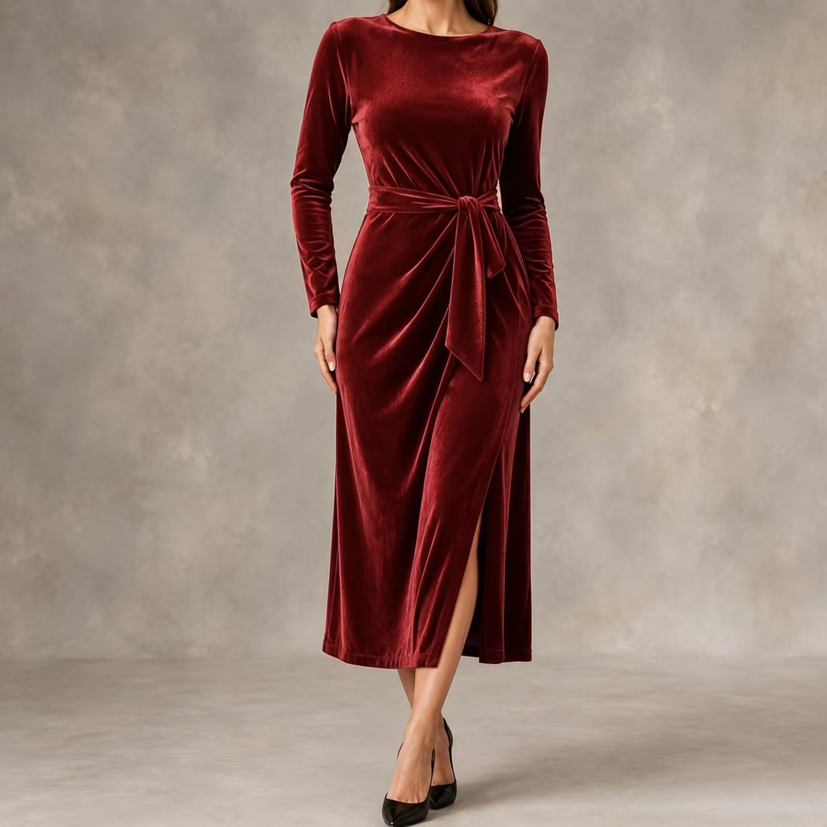 Damen Bodycon Kleid mit langen Ärmeln – Bild 5 | LuxeStyle