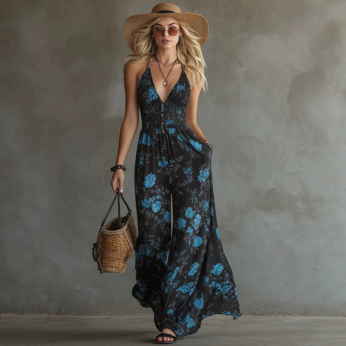 Leichter Chiffon-Jumpsuit