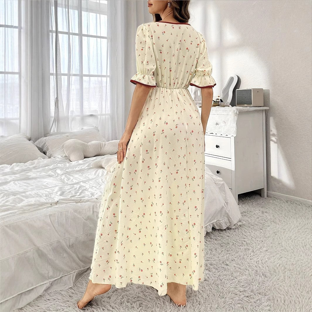 Französisches Kleid mit kurzen Ärmeln – Bild 2 | LuxeStyle