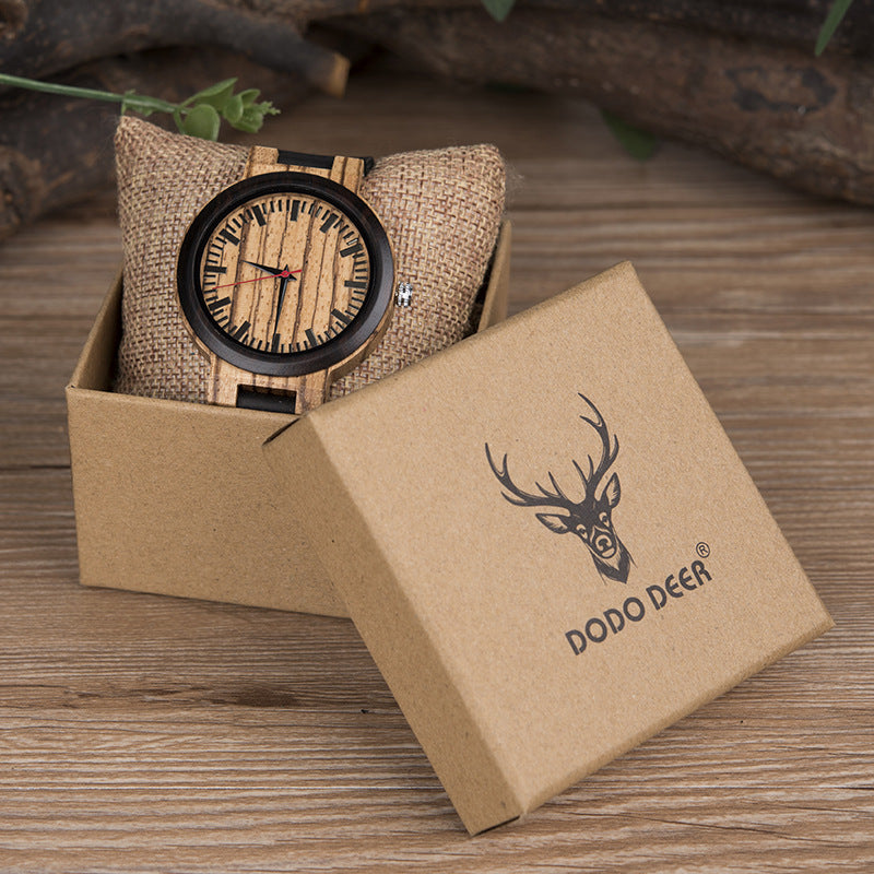Holzquarz-Uhr mit Zeiger – Bild 2 | LuxeStyle