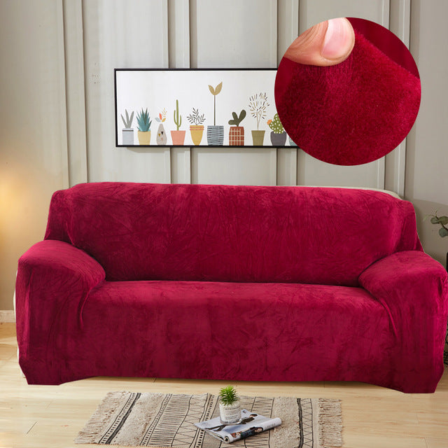 Elastischer Anti-Rutsch Sofaüberzug aus Plüsch – Bild 11 | LuxeStyle